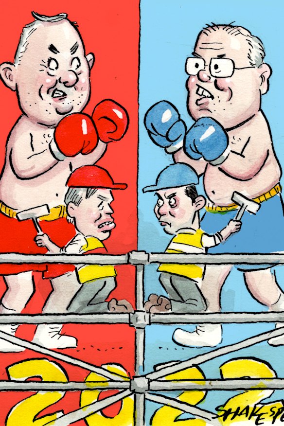 ALP national secretary Paul Erickson and Liberal federal director Andrew Hirst get ready for the 2022 federal election.