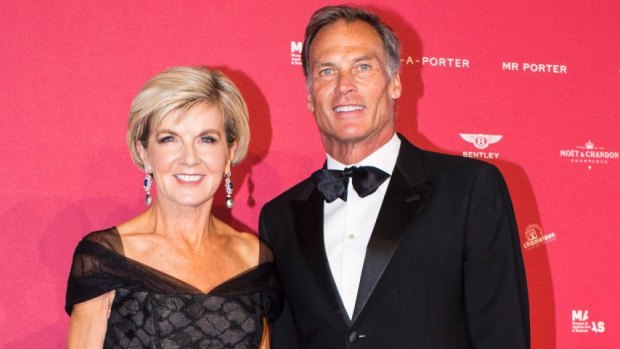Foreign Minister Julie Bishop and David Patton attended the MAAS Fashion Ball last month. There is no suggestion the pair attended the after party.