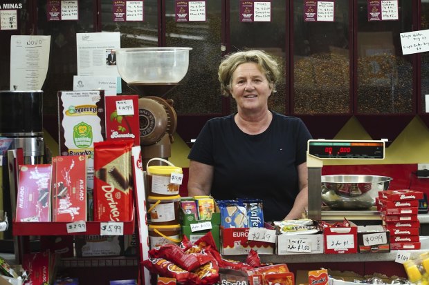 Big Sam’s Market stallholder Azra Kurspahic at her Hanna Coffee store, which sells Balkan specialities. 