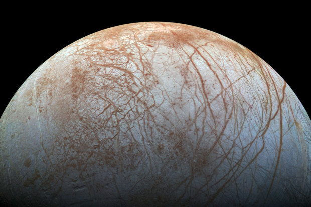 Jupiter’s moon Europa has an ocean beneath its icy surface that scientists hope to explore soon in their search for life.