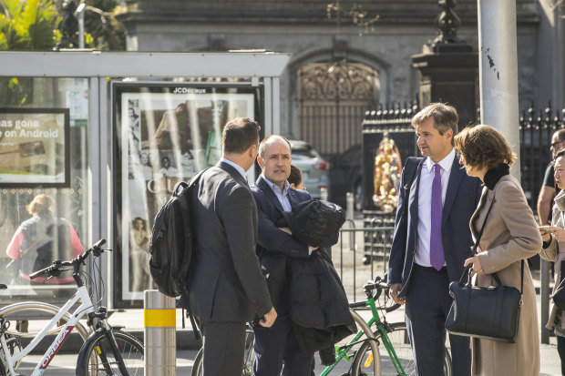 Berroeta arriving at the Federal Court of Australia, Melbourne.