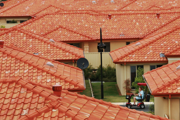In communities such as North Lakes, just north of Brisbane, houses are built ‘roof to roof’.