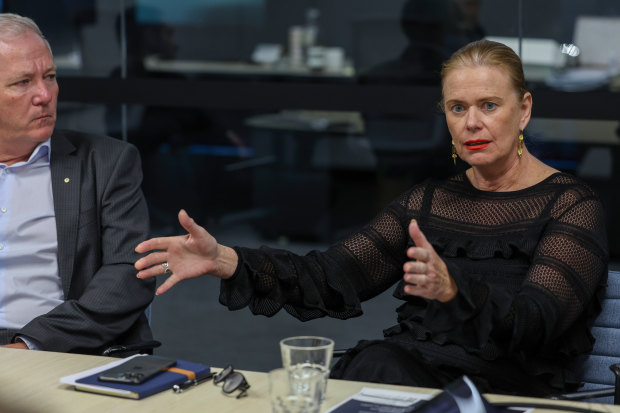 Uniformity call: former police commissioner Mick Fuller and Margy Osmond, chief executive of the Tourism and Transport Forum.