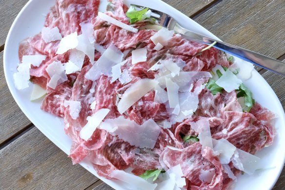 Wagyu bresaola was meltingly soft.