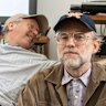 Guy Blackman and Ben O’Connor, owners of record label Chapter Music, surrounded by decades of indie ephemera.