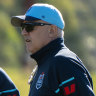 Gilbert Enoka (right) with Peter Cox at NSW training this week.