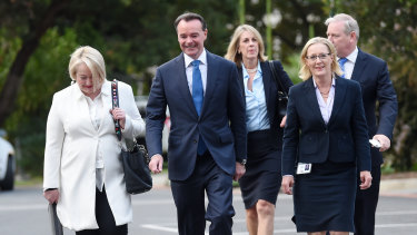 Michael O’Brien arrives at State Parliament on Tuesday.