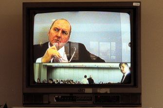 Pulled the plug: Alan Jones, seen in 1999 during the Cash for Comment inquiry, will no longer appear on Sky News Australia.