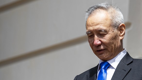 China's Vice-Premier Liu He departs the Office of the US Trade Representative without a deal last week.