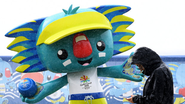 2018 Commonwealth Games mascot, Borobi, the blue koala.