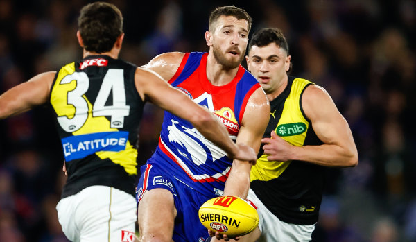 Marcus Bontempelli likely polled three Brownlow Medal votes against Richmond on Friday night.