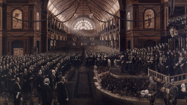 'The Opening, Commonwealth Parliament' by Charles Nuttall, 1901-1902.