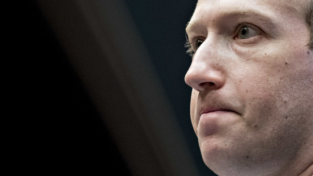 Mark Zuckerberg, chief executive officer and founder of Facebook, listens during testimony in Washington this month.