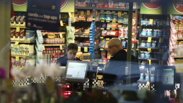 The man who threatened staff at IGA in Pyrmont is on the loose.