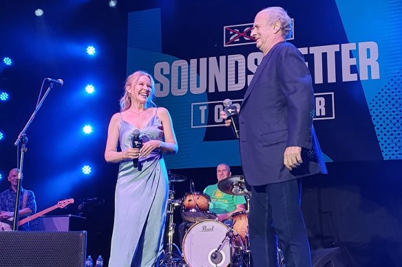 Kylie Minogue made a special guest appearance in 2021 for Gudinski’s Sounds Better Together concert in Mallacoota.