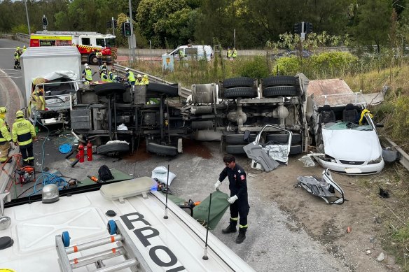 The scene of the Wetherill Park crash.