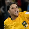 Sam Kerr has been sidelined with an ACL injury since January.