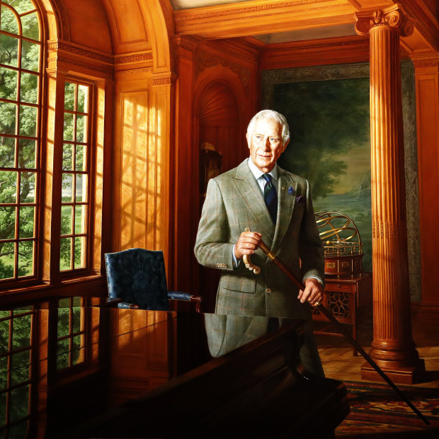 A portrait of Prince Charles, by Australian-born artist Ralph Heimans, hangs at Australia House in London.