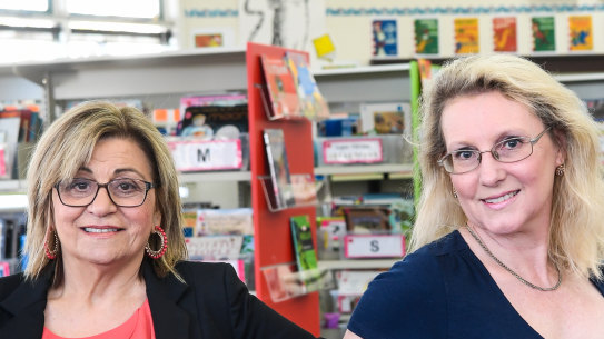 Meadowglen Primary School learning specialists Jenny Devlin and Caroline Gorrell. 