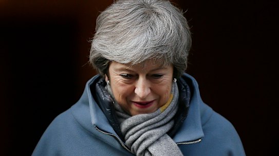 Britain's Prime Minister Theresa May leaves 10 Downing street in London.