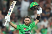 Brutality: Glenn Maxwell bludgeoned a mind blowing 154 not out in a Big Bash record innings.