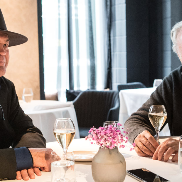 Micky Dolenz and Mike Nesmith at Steer Dining Room in South Yarra.