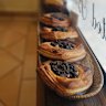 Blueberry danishes at Hominy Bakery.