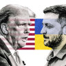 Donald Trump and Volodymyr Zelensky.