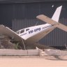 Pilot escapes injury after plane crashes into fence, car at Bankstown