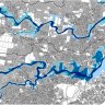 The new flood map for Brisbane, as outlined in the City Plan 2024.