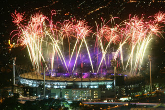 Fireworks at the MCG at the closing ceremony of the 2006 Commonwealth games