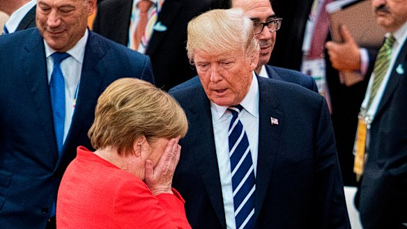 German Chancellor Angela Merkel with US President Donald Trump last year.