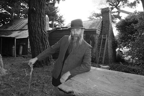 Deadly cocktail: Glenn Sanders at his property in Derrinallum in 2014.