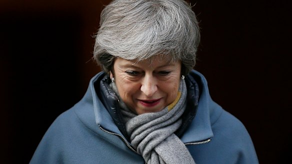 Britain's Prime Minister Theresa May leaves 10 Downing street in London.