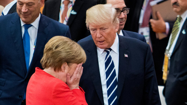 German Chancellor Angela Merkel with US President Donald Trump last year.