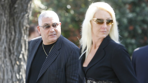 Mick Gatto and Nicola Gobbo at the funeral of Labor stalwart Stephen Drazetic in 2008.