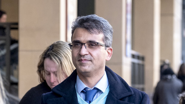 Seyyed Ali Farshchi leaves Melbourne Magistrates court. 