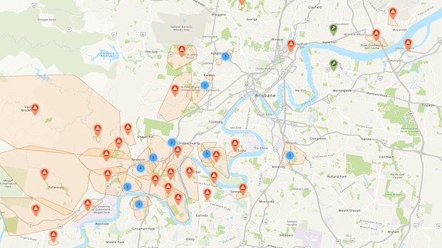 Energex was scrambling to restore power thousands of premises across Brisbane.