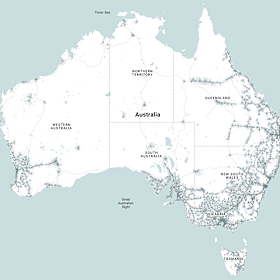 The Optus coverage map is very similar to Vodafone’s. The two have a network sharing deal in some areas.