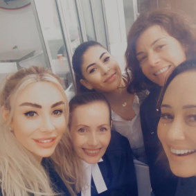 Nissy Nassif (far left) alongside her legal team Jessie McKenzie, Alanah Tannous, Sue Chrysanthou and Rebekah Giles.