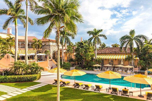 The Palm Beach club features a sprawling pool and private beach. 