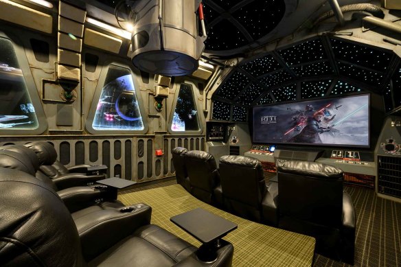 The force is strong with this theatre room. 