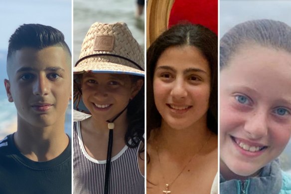 Killed: Antony Abdallah, 13, his sisters Sienna, 8, and Angelina, 12, and cousin Veronique Sakr, 11.