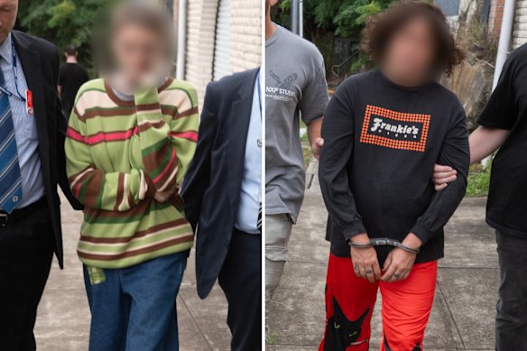 Brooke Mitchell and Azaria Byrne were arrested at their Earlwood home. 