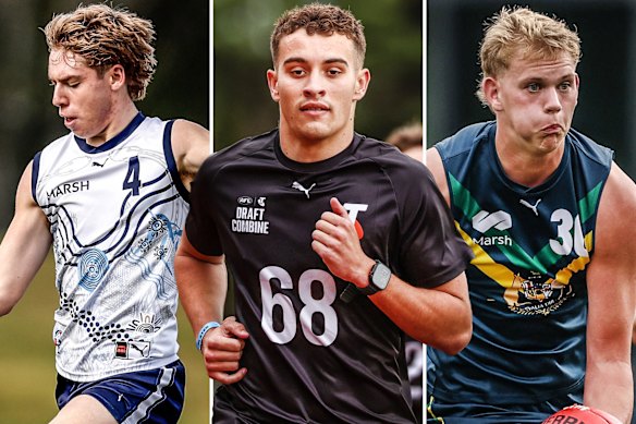 Top draft prospects (left to right) Ethan Drever, Cody Walker and Harry Van Hattum.