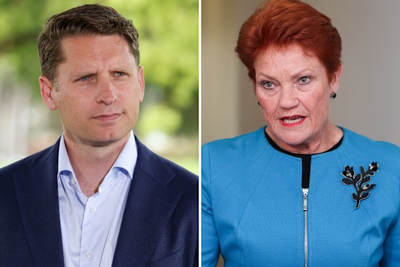 Liberal MP Andrew Hastie has labelled Pauline Hanson “MAGA first”, in one of the most direct critiques of the One Nation leader from an opposition MP.