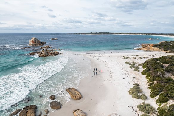 Walking the Bay of Fires Coast.