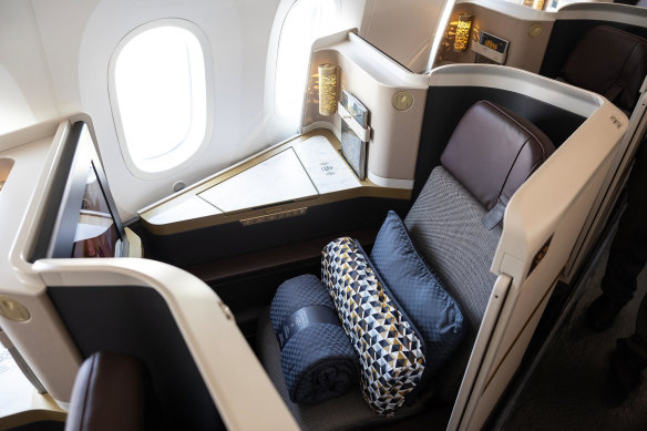The business suites offer a “hotel in the sky” feeling.