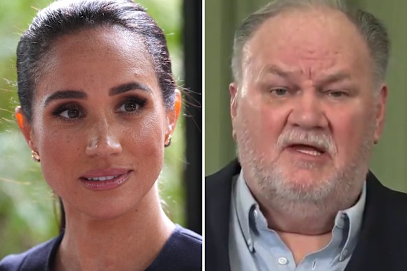 Meghan, Duchess of Sussex, says she was informed years ago about “disturbing allegations” about her father, Thomas Markle.