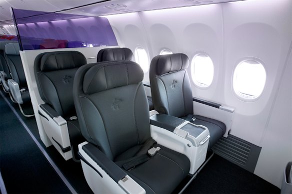 A business class upgrade on board Virgin Australia from Melbourne to Perth is well worth $130.